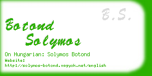 botond solymos business card